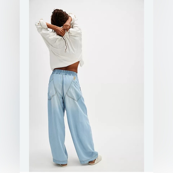 Free People One Teaspoon Parachute Pants in Golden Hour - Picture 3 of 4